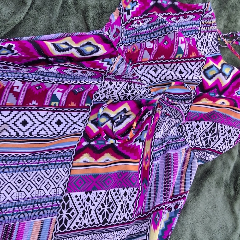 Speed Control Multicolor Geometric Mini Dress - Picture 3 of 6